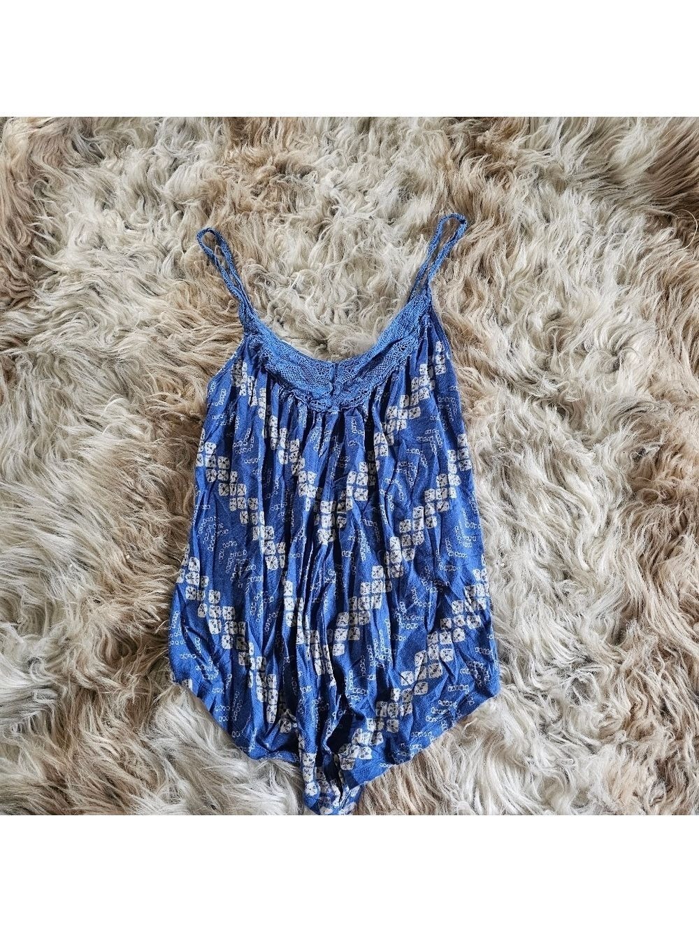 American Eagle Outfitters Blue White Camisole